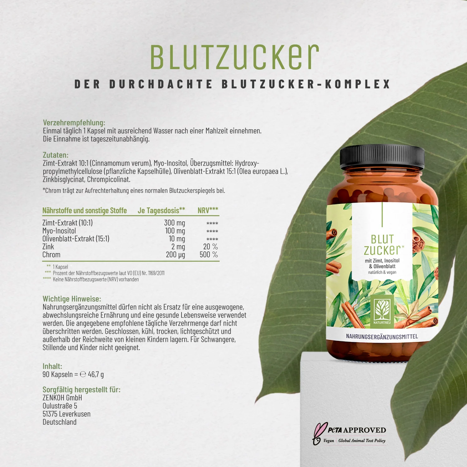 Blutzucker: Komplex mit Zimt, Inositol & Olivenblatt - Image 10