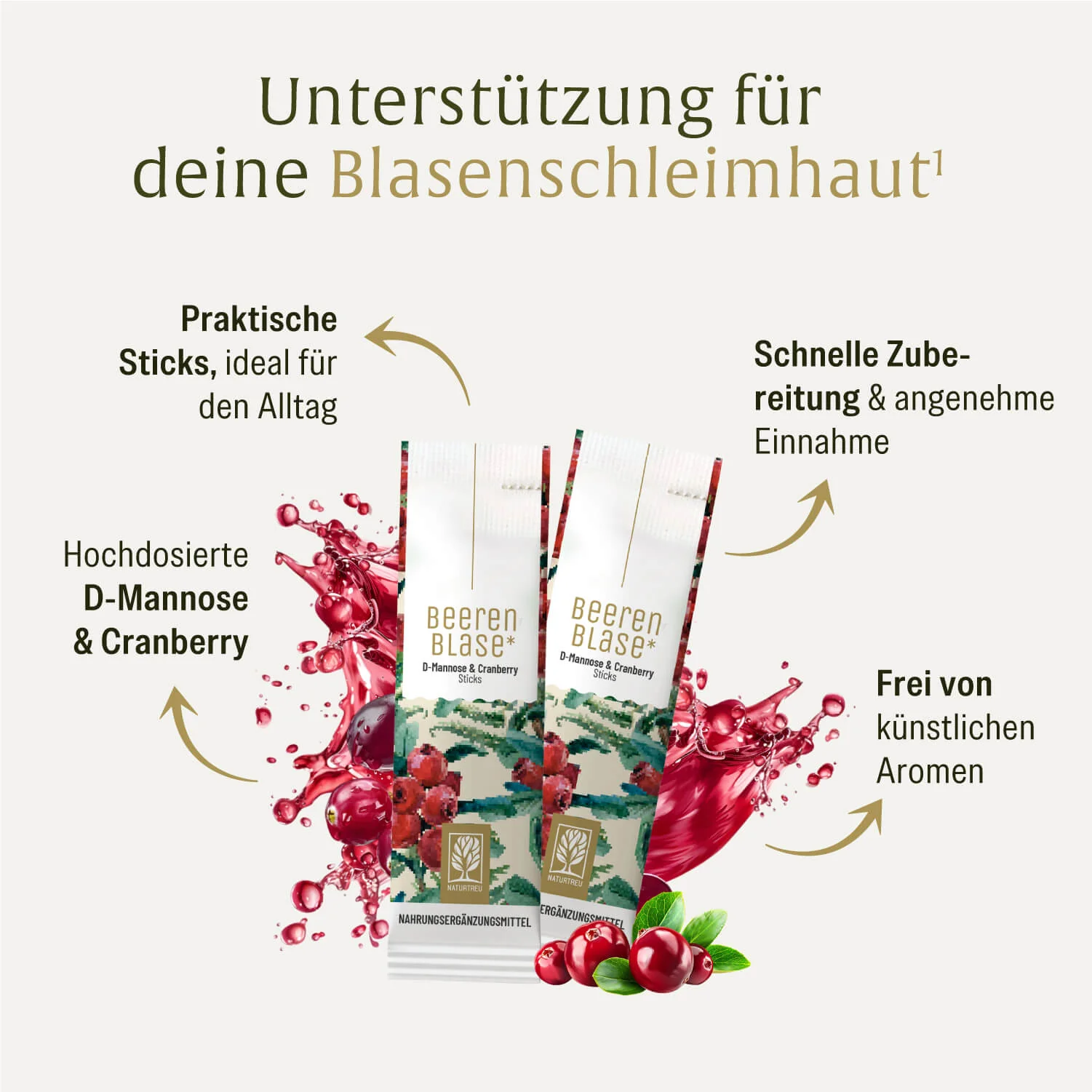 Beerenblase Sticks: D-Mannose, Cranberry und Kürbiskern-Extrakt - Image 3
