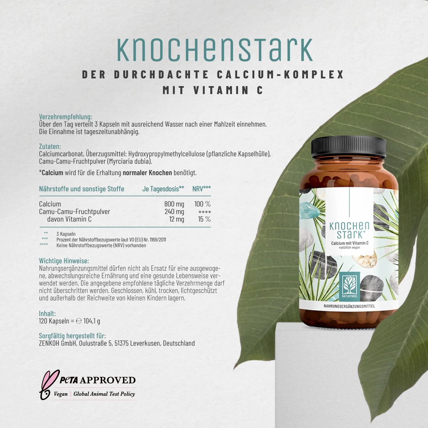 Knochenstark: Calcium Kapseln mit Vitamin C - Image 12