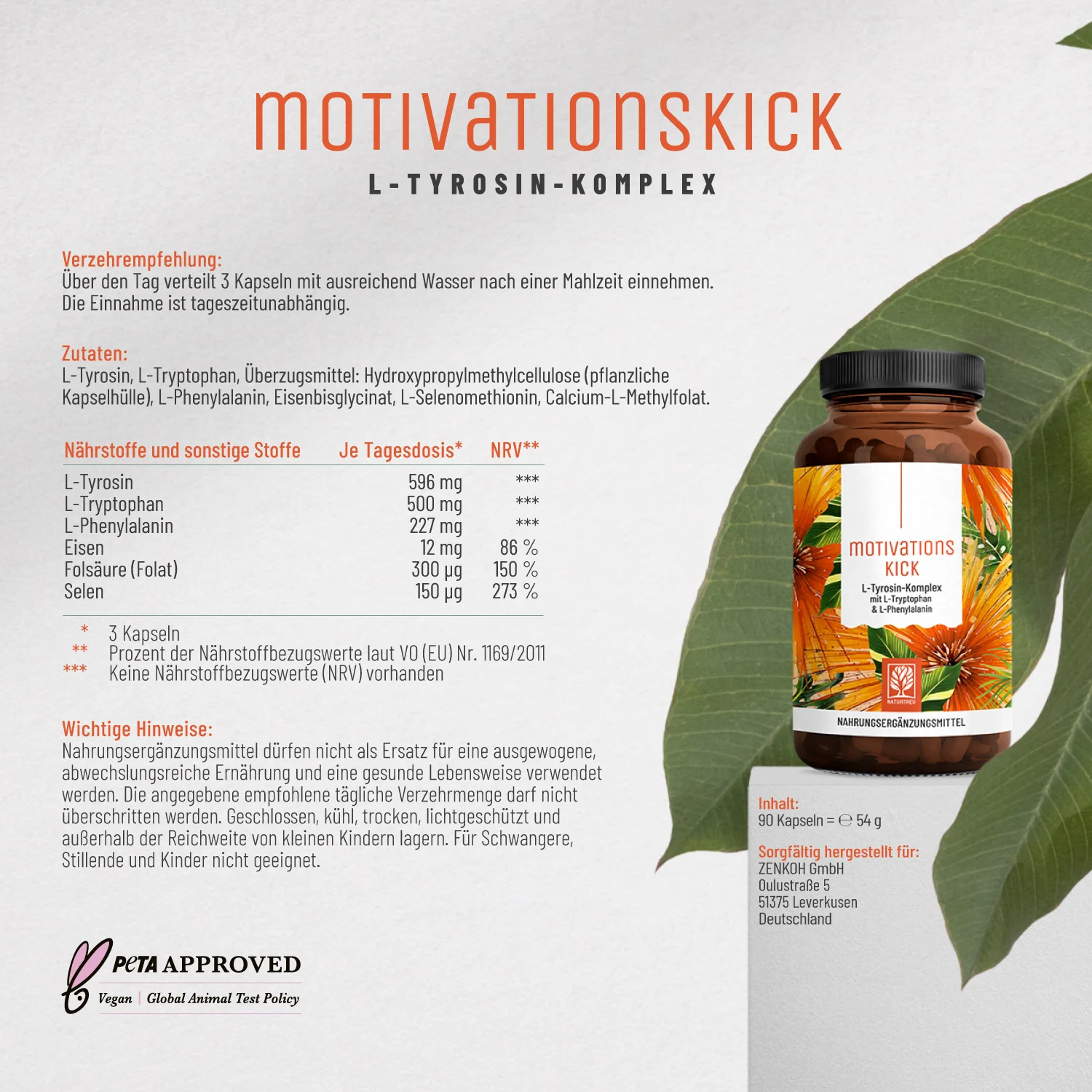 Motivationskick: L-Tyrosin-Komplex mit L-Tryptophan & L-Phenylalanin - Image 10