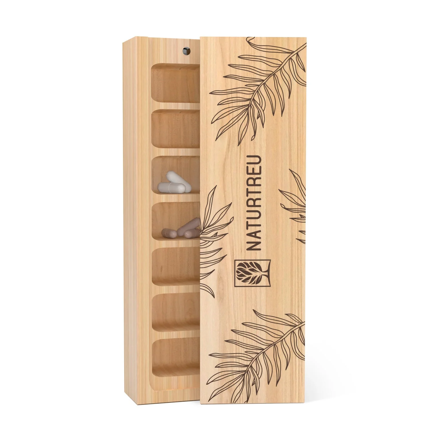 Routineholz 2.0 - 7 Tage Tablettenbox / Pillenbox - Image 8