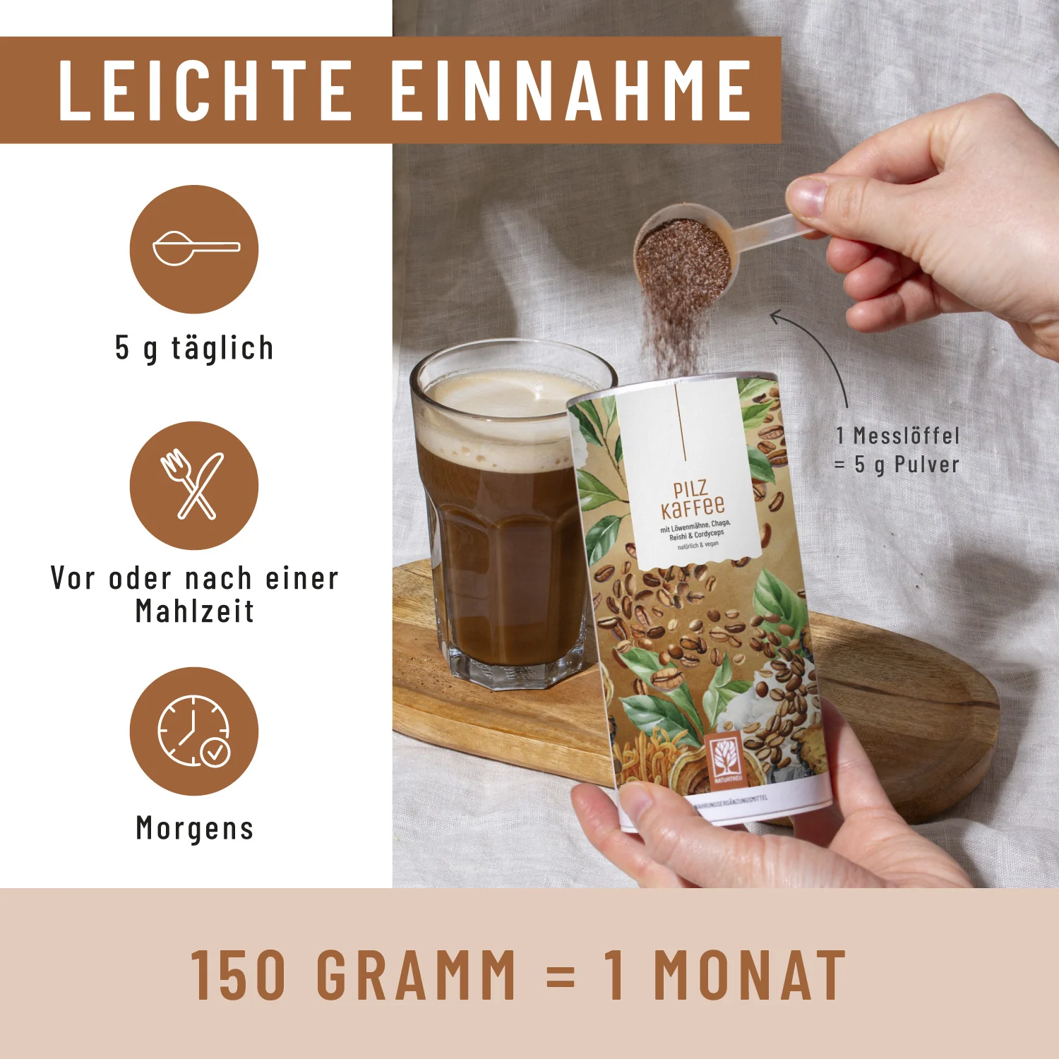 Pilzkaffee: Löwenmähne, Chaga, Reishi & Cordyceps - Image 7