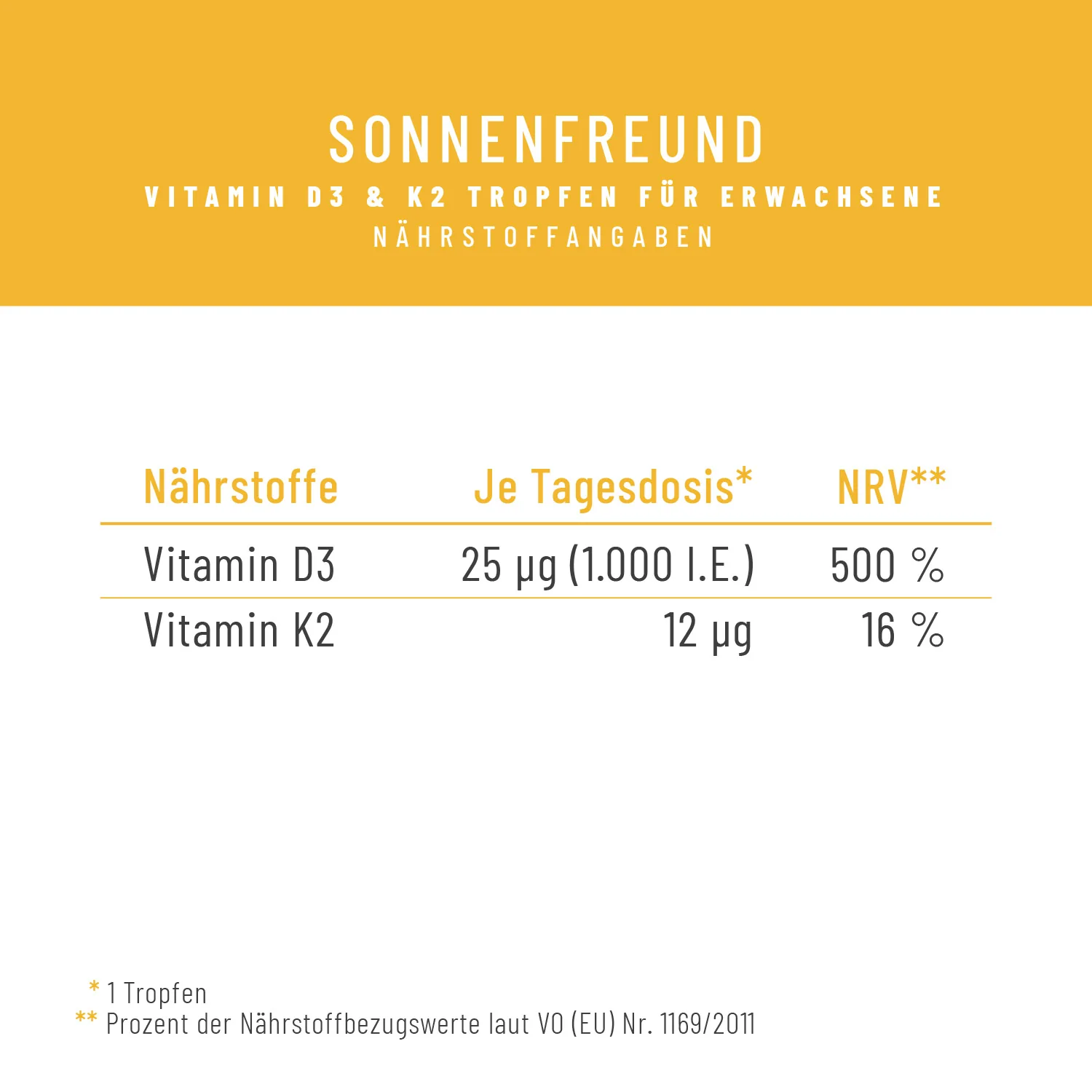 Sonnenfreund: Vitamin D3 & K2 Tropfen für Erwachsene (1.000 I.E.) - Image 3