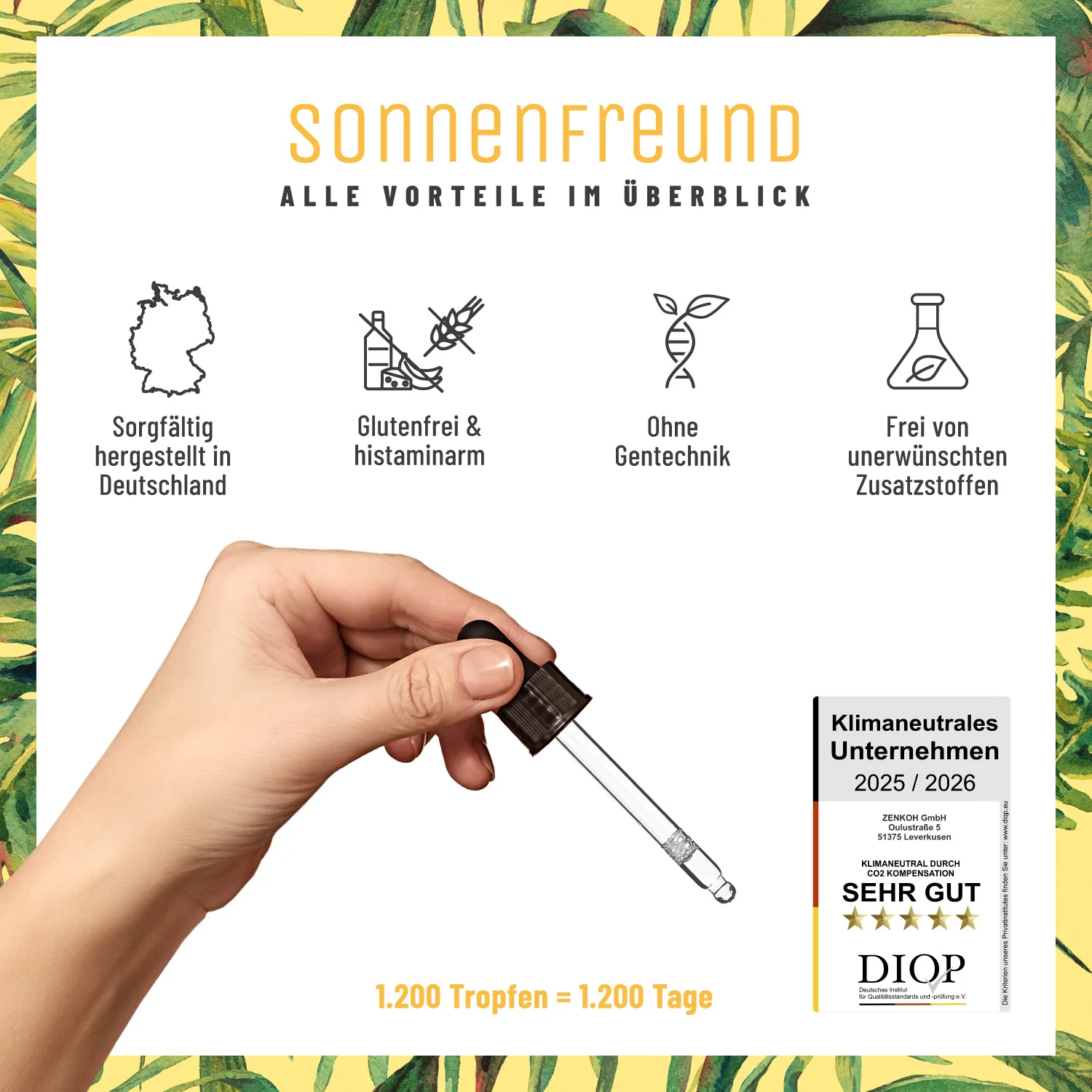 Sonnenfreund: Vitamin D3 & K2 Tropfen für Erwachsene (1.000 I.E.) - Image 8