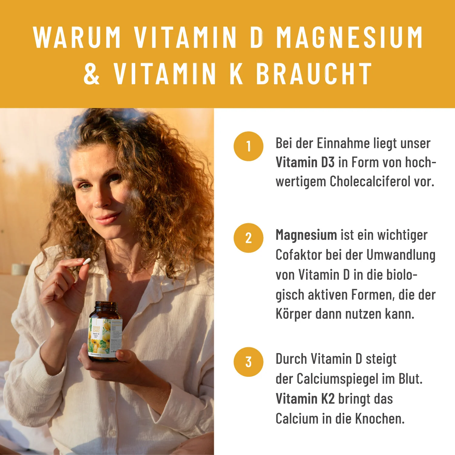 Sonnenschatz: Veganes Vitamin D3 5.000 I.E. mit K2 & Magnesium (5 Tage Depot) - Image 7