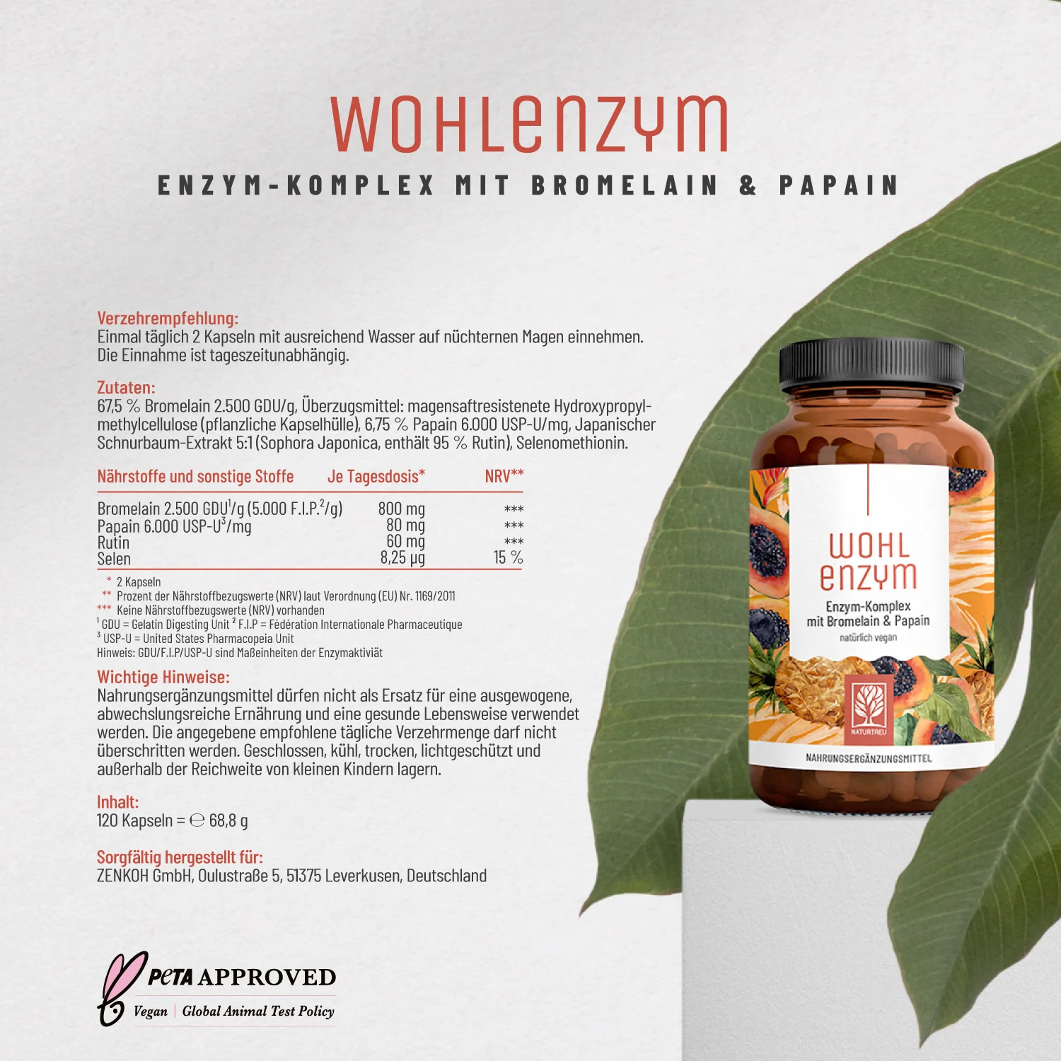Wohlenzym -  Enzym-Komplex mit Bromelain & Papain - Image 11